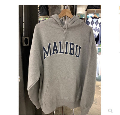 Sudadera Retro Holgada con Capucha y Estampado de Letras - Modelos para Parejas - Image 4