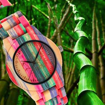 Reloj de Cuarzo Bambú con Diseño Leisure Color - Image 13