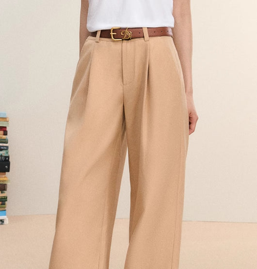 Pantalón Palazzo Mujer Cintura Alta Suelto Versátil Oficina - Image 4