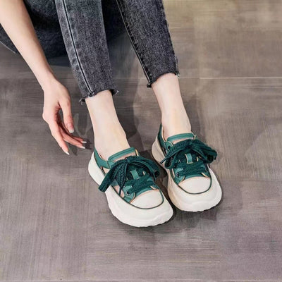 Sandalias Plataforma Mujer con Diseño Calado y Cordones - Image 8