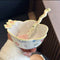Beige Bowl And Spoon Juego