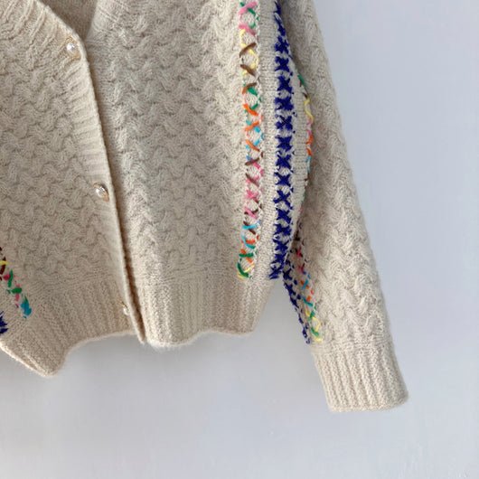 Cardigan Holgado Estilo Universitario para Mujer - Image 30