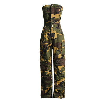 Mono Jumpsuit Camufflaje Spray Color - Enterizo Tubo para Chicas Modernas - Image 7