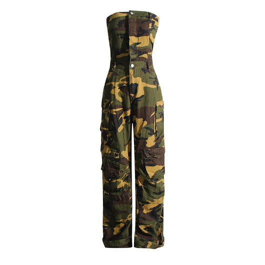 Mono Jumpsuit Camufflaje Spray Color - Enterizo Tubo para Chicas Modernas - Image 7