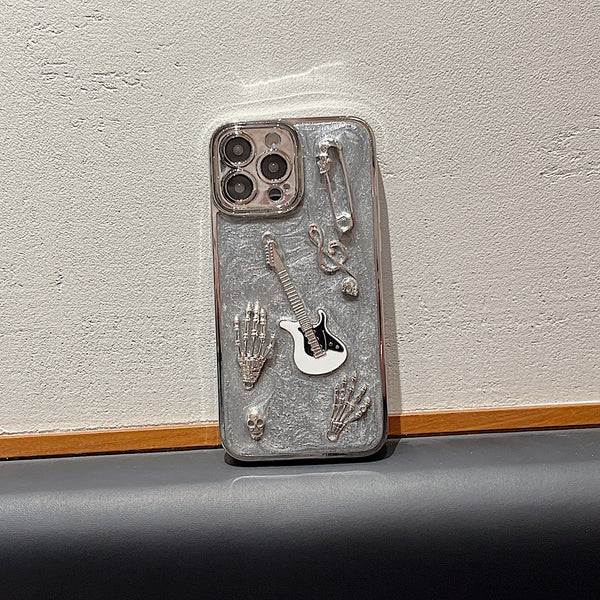 Funda Protectora para Celular Gris Cemento con Acabado Electrochapado - Image 7