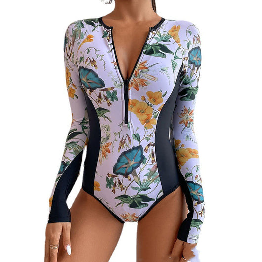 Traje de Baño Enterizo con Protección Solar y Estampado Surf - Image 11