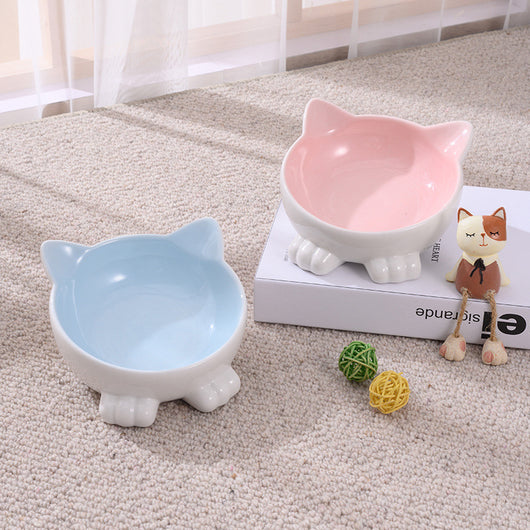 Comedero Elevado para Gatos Cerámica con Diseño Felino - Image 10