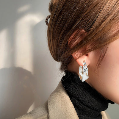 Aretes Grandes de Plata 925 Circulares Personalizados Estilo Exagerado - Image 8