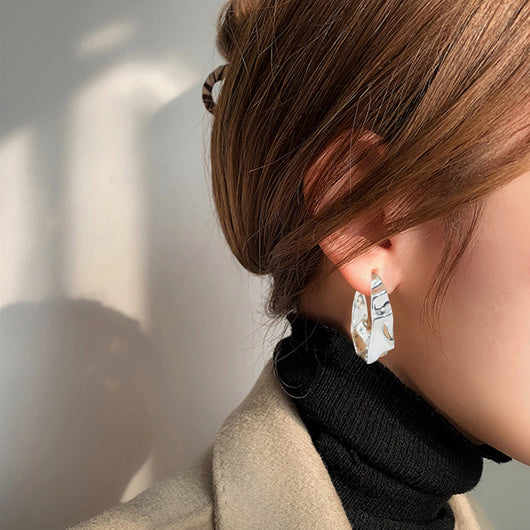 Aretes Grandes de Plata 925 Circulares Personalizados Estilo Exagerado - Image 8
