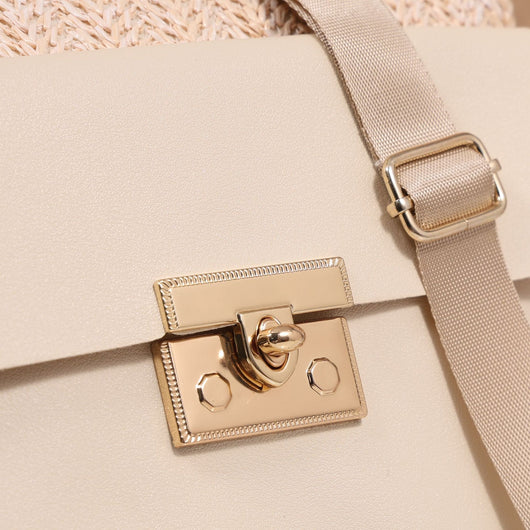 Bolsa de Hombro Tejida en Paja - Diseño Liso y Versátil - Image 10