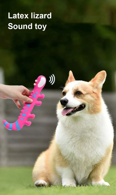 Juguete Masticable Lagartija de Látex con Sonido Chirriante para Perros Pequeños y Medianos - Image 12