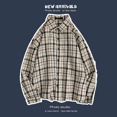 Abrigo Retro de Cuadros para Hombre - Estilo Suelto y Personalidad - Image 21