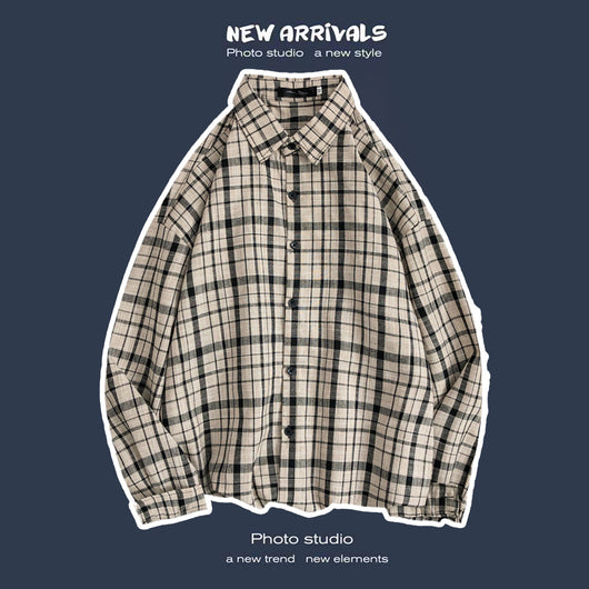Abrigo Retro de Cuadros para Hombre - Estilo Suelto y Personalidad - Image 21