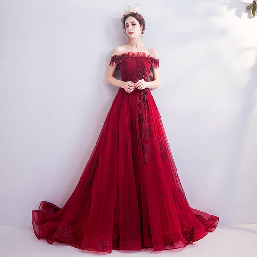 Vestido de Fiesta Asimétrico Rojo para Dama de Honor - Elegancia para Bodas y Eventos - Image 11