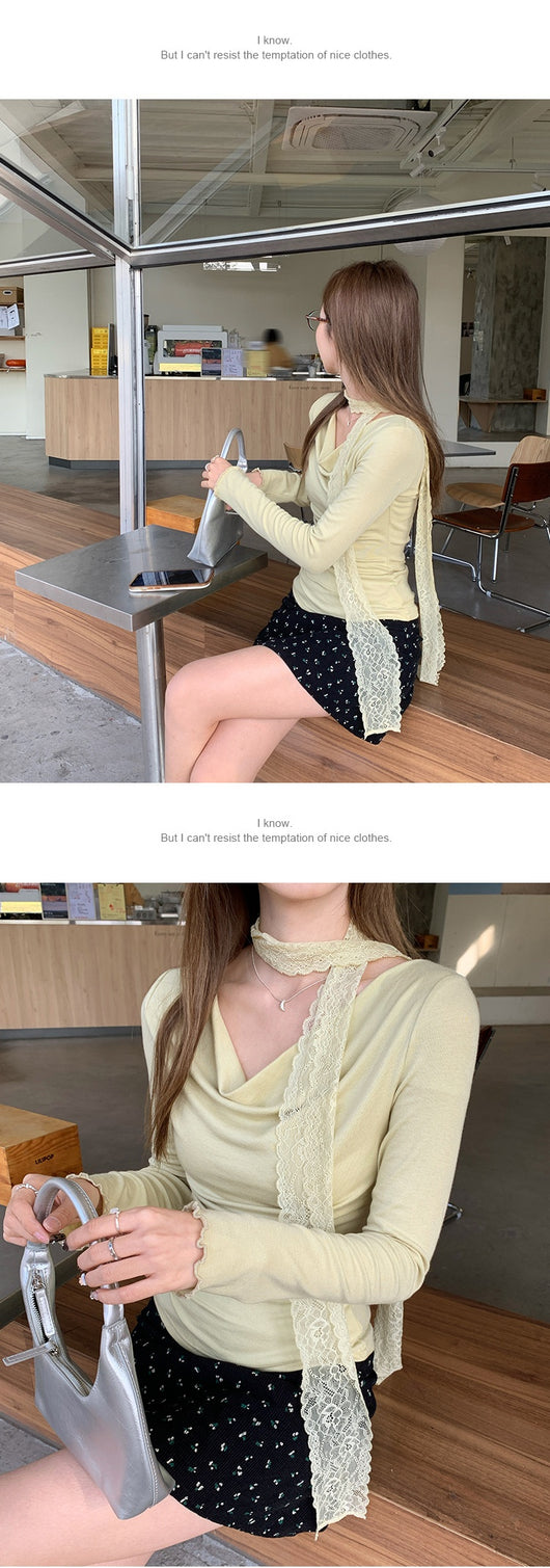Blusa Asimétrica de Manga Larga con Cintura Ajustada Reductora - Image 14