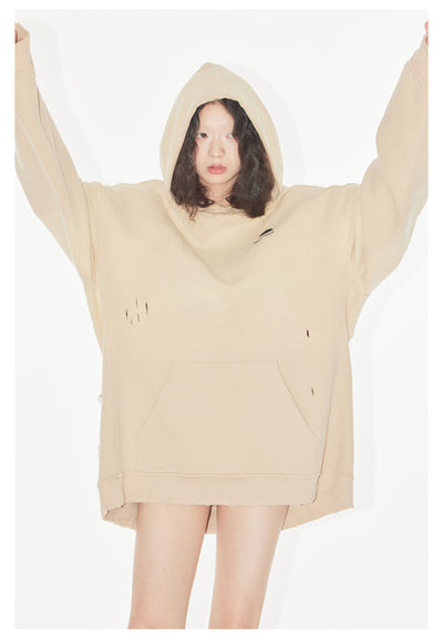 Sudadera Oversize Cómoda y Desgarrada - Estilo Relajado - Image 9