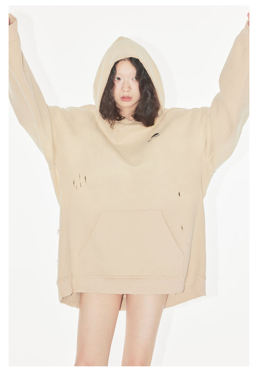 Sudadera Oversize Cómoda y Desgarrada - Estilo Relajado - Image 9