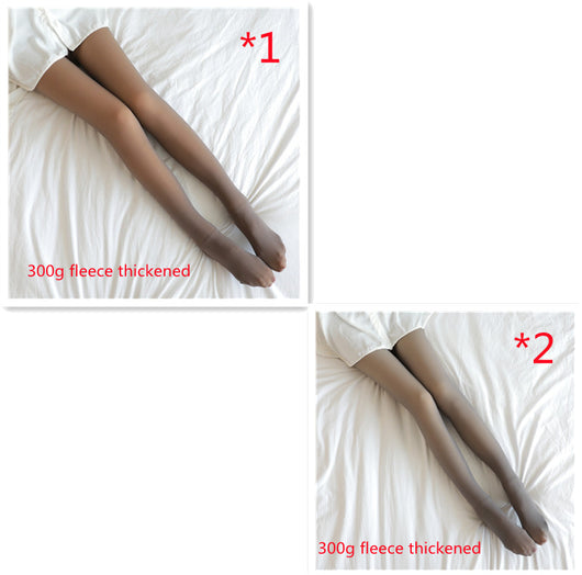 Leggings Térmicos Translúcidos Talla Grande con Forro Polar - Pantimedias Cálidas para Invierno - Image 11