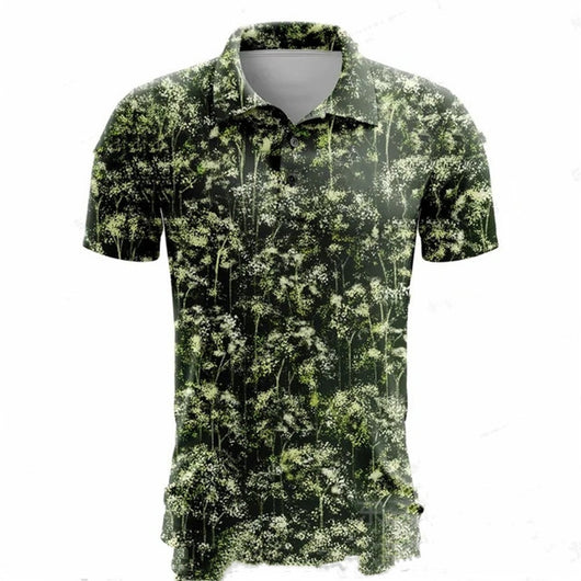 Polo de Golf Estampado Manga Corta para Hombre - Comodidad de Verano - Image 12