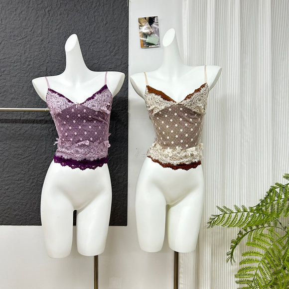 Bolso Bandolera Sweet Dream con Encaje y Lunares