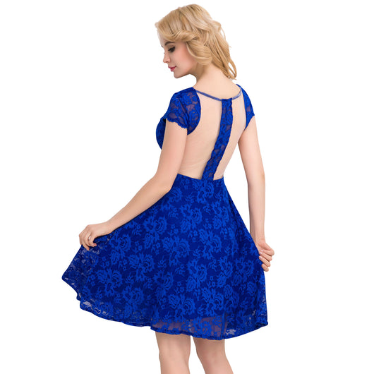 Vestido Ajustado con Encaje y Cintura Marcada para Mujer - Image 3