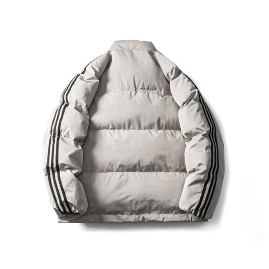 Chaqueta Abrigada de Rayas para Hombre - Image 2