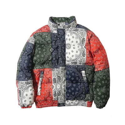 Abrigo Retro Estampado Cashew para Hombre - Algodón Acolchado - Image 7
