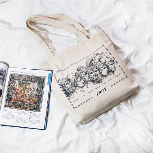 Bolsa de Lona Trojan Portrait con Asa Única para Mujer - Image 7
