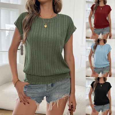 Playera Básica para Mujer Cuello Redondo Manga Corta