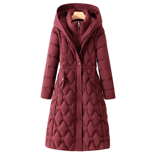 Abrigo Acolchado de Algodón para Invierno - Chaqueta Térmica Midi Mujer