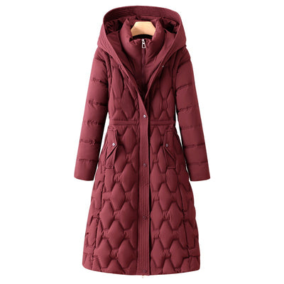 Abrigo Acolchado de Algodón para Invierno - Chaqueta Térmica Midi Mujer