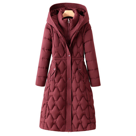 Abrigo Acolchado de Algodón para Invierno - Chaqueta Térmica Midi Mujer