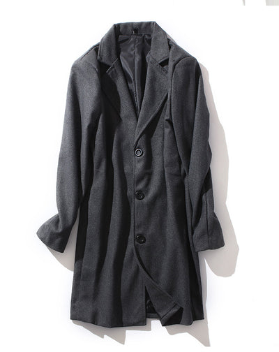Abrigo de Lana para Hombre Manga Larga Otoño Invierno - Image 16