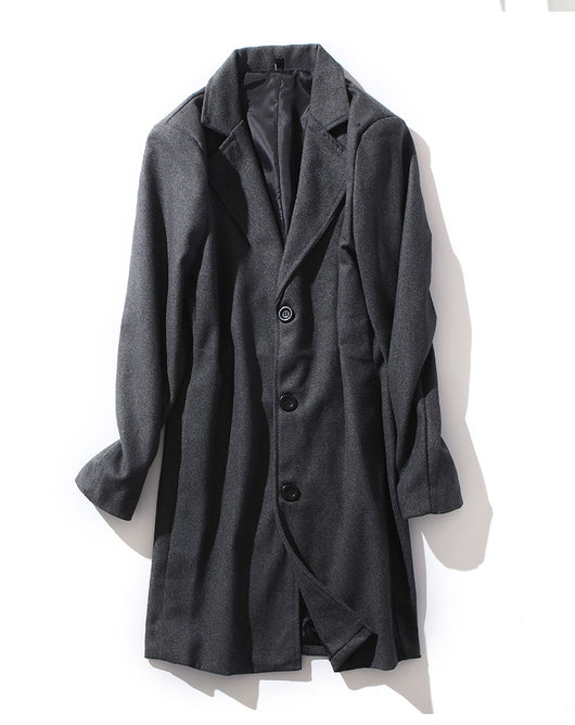 Abrigo de Lana para Hombre Manga Larga Otoño Invierno - Image 16