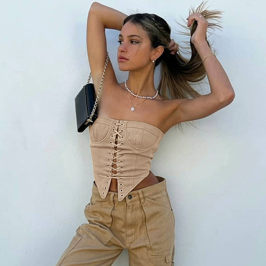 Top Tubo Ajustado con Tirantes para Mujer - Image 3