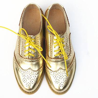 Zapatos Planos Punta Aguda Cuero Estilo Británico para Mujer - Image 9