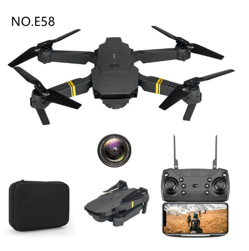 Dron Plegable E58 con Transmisión WiFi y Control Remoto de 4 Ejes - Image 7