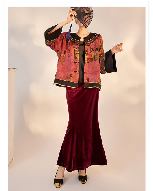 Falda Larga Estilo Nacional Otoño - Diseño Elegante y Moderno - Image 16