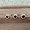 Aretes de Rubí Mozambique Natural y Granate