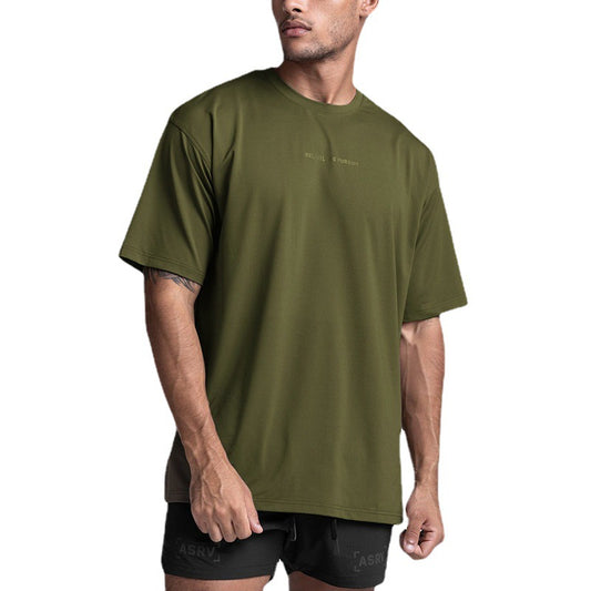 Playera Deportiva Hombre Transpirable Absorbe Sudor Color Sólido - Image 2