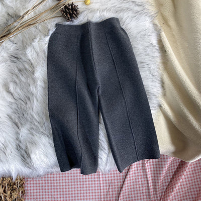 Pantalones Casuales de Punto Grueso para Niños - Corte Recto Pierna Ancha - Image 3
