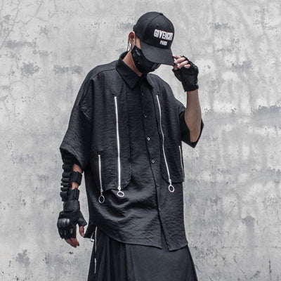 Camisa Suelta con Cierre Diseño Dark Character para Hombre