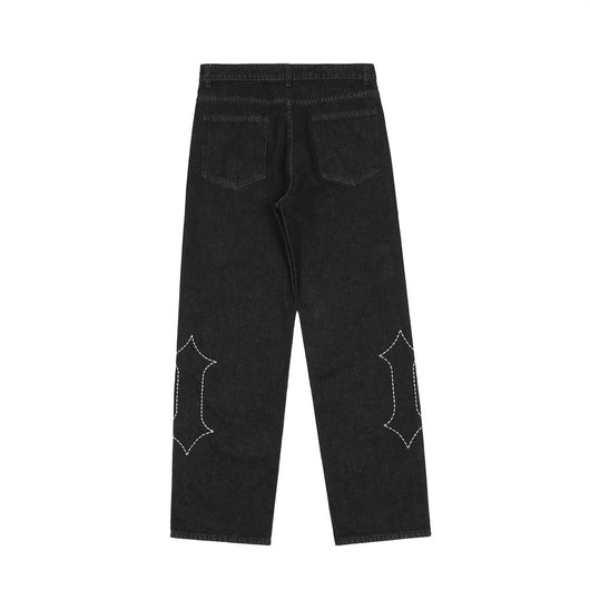 Jeans con Bordado de Letras Estilo Europeo y Americano - Image 2