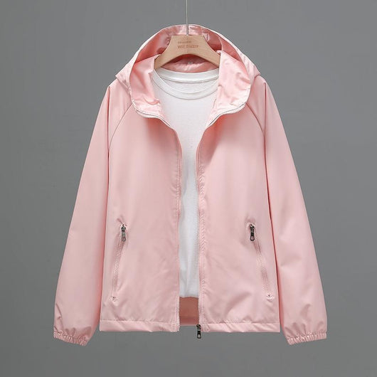 Chaqueta Hoodie Suelta Cropped Talla Grande Mujer - Ligera y Casual - Image 19
