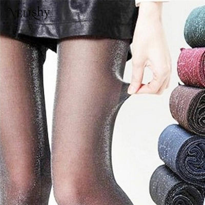 Medias de Seda Plateadas Anti-enganche para Mujer