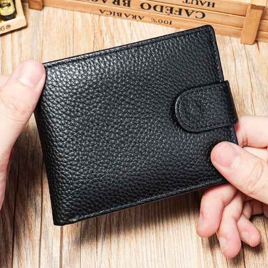 Billetera de Cuero para Hombre en Piel de Res Premium con Monedero