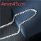 S925 Sterling Silver Simple Trendy Men's Curb Necklace Dominant Cuban Clavicle Chain 4mm 45cm 925 Silver Plated