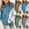 Sudadera Hoodie Estampada Suelta de Manga Larga