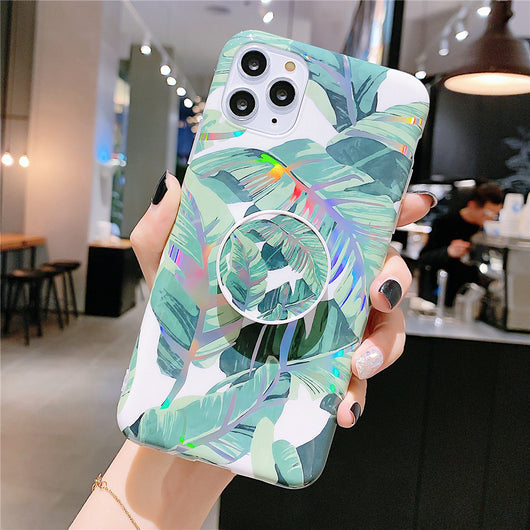 Funda para Celular con Diseño Floral Láser y Soporte - Image 9