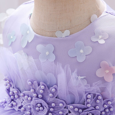 Vestido Niña con Flores 3D Esponjoso - Image 20